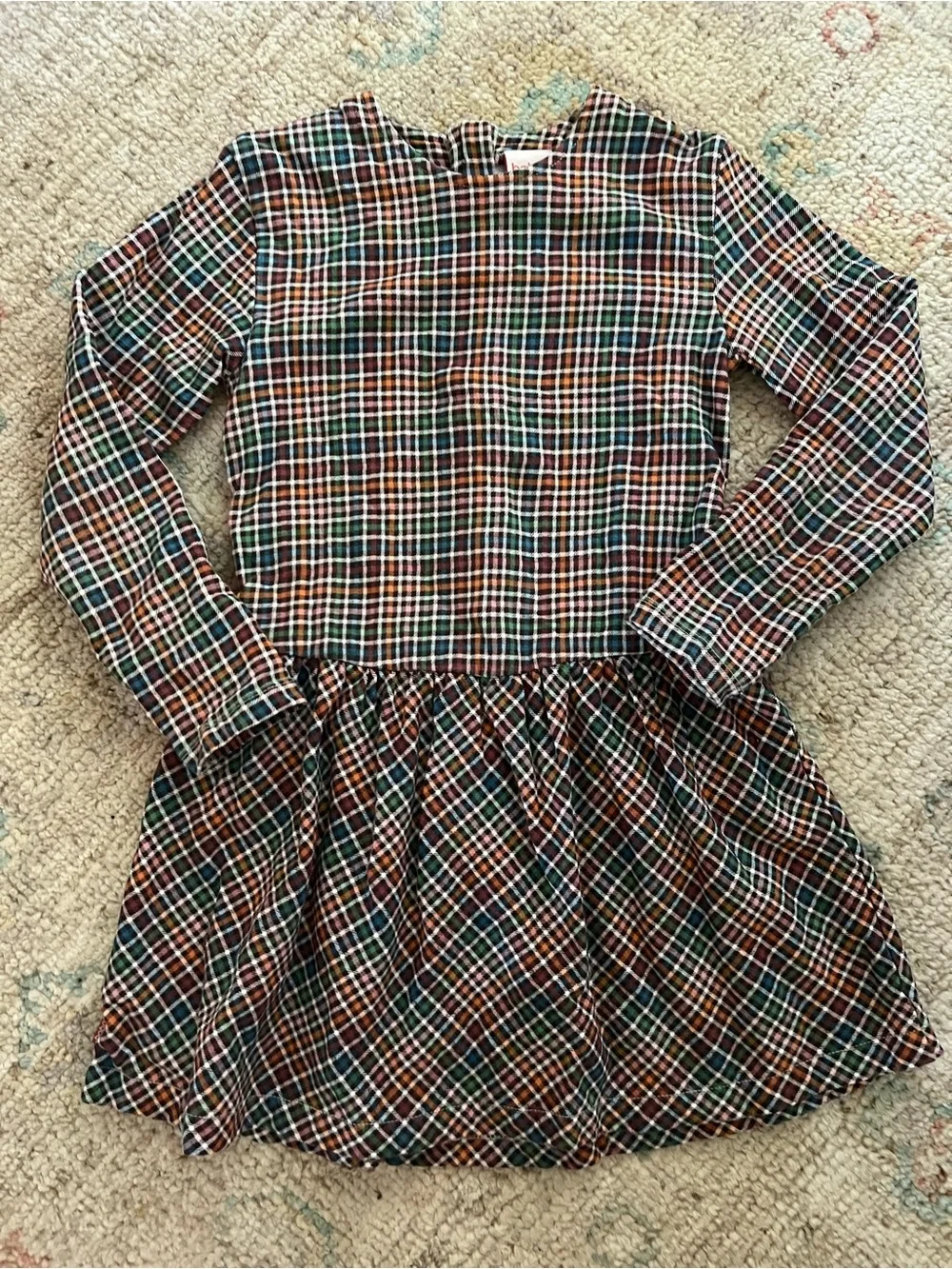 Boboli Plaid Long Sleeve Dress | Size 6 (116 cm) | Fall Holiday Dress